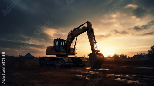 Wallpaper Mural A working excavator Torontodigital.ca