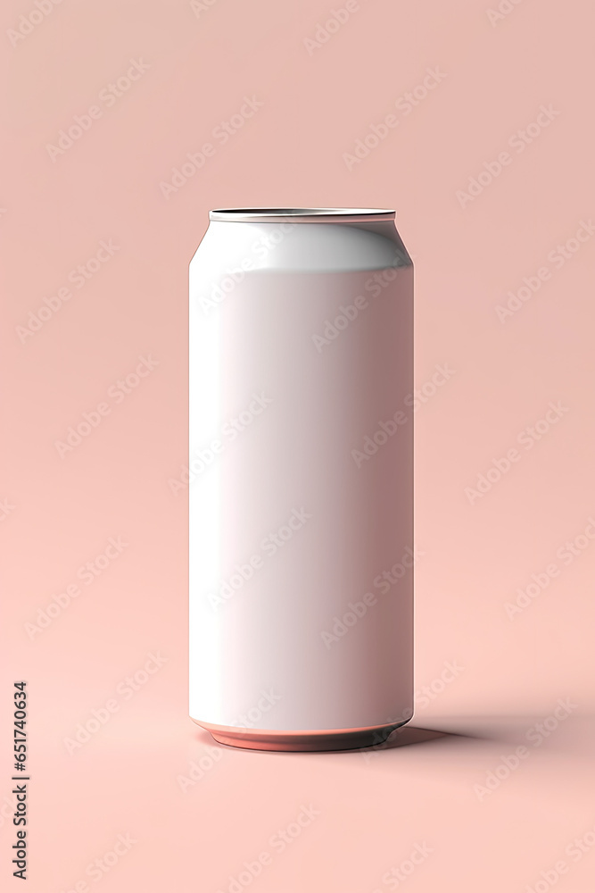 Soda Can Mockup White with shades white background, AI Generated Soda Can Mockup White with shades white background, AI Generated