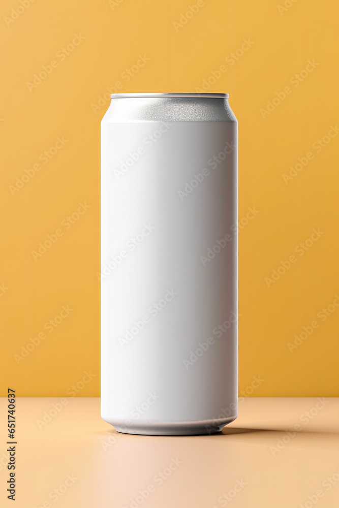 Soda Can Mockup White with shades white background, AI Generated Soda Can Mockup White with shades white background, AI Generated