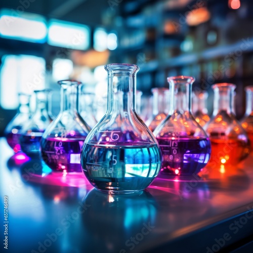 Colorful chemistry classroom