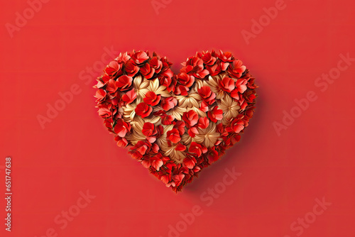 Heart love abstract shape valentines decoration, Generative AI