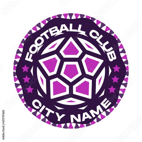 vector football team or club flat labels set