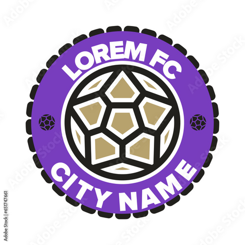 vector football team or club flat labels set