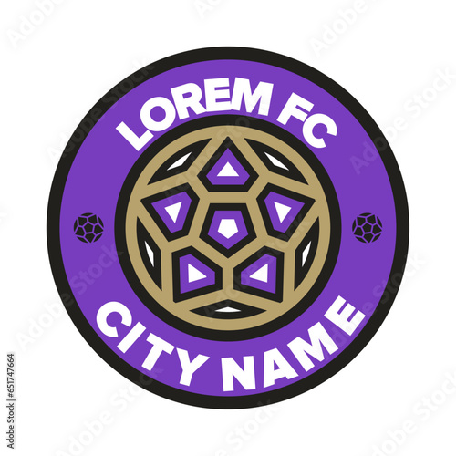 vector football team or club flat labels set