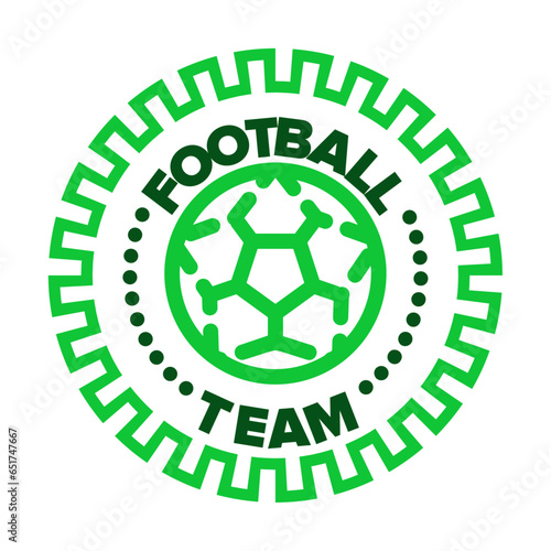 vector football team or club flat labels set