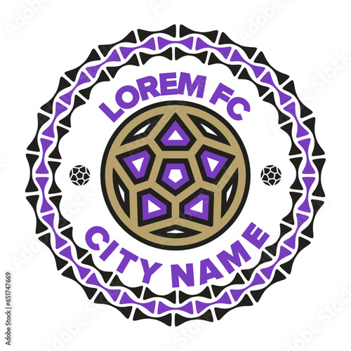 vector football team or club flat labels set