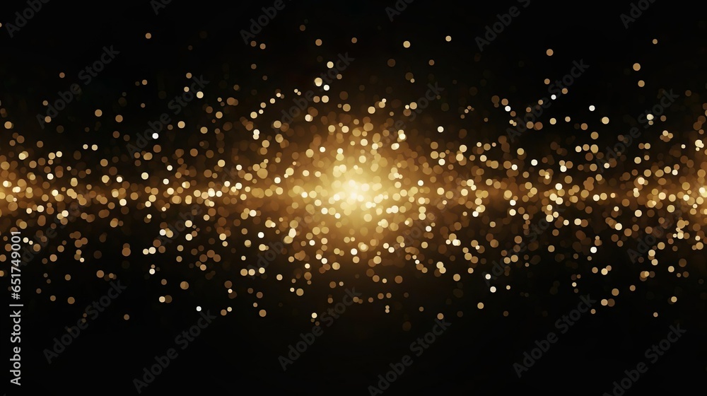 Gold sparkles background Vector shining particles