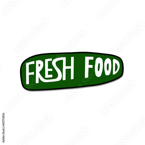 Fresh food hand lettering label