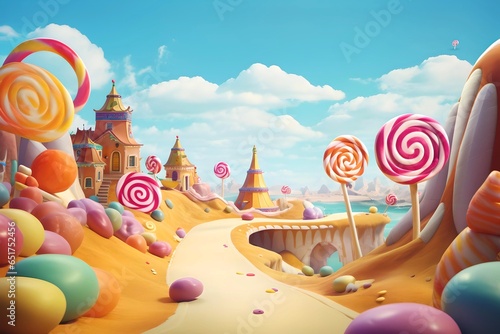 Candy Wonderland: A Dreamy Landscape photo