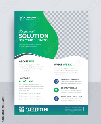 Modern new style attractive business flyer design, Minimal business flyer design