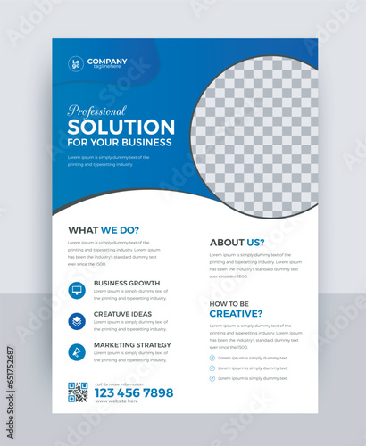 Modern new style attractive business flyer design, Minimal business flyer design