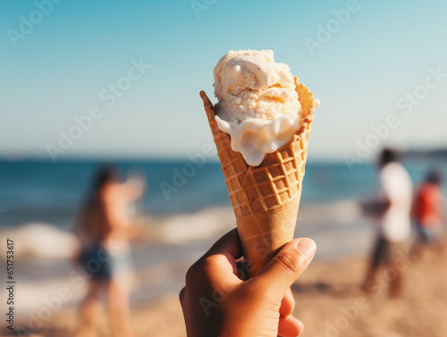 ice cream on the beach