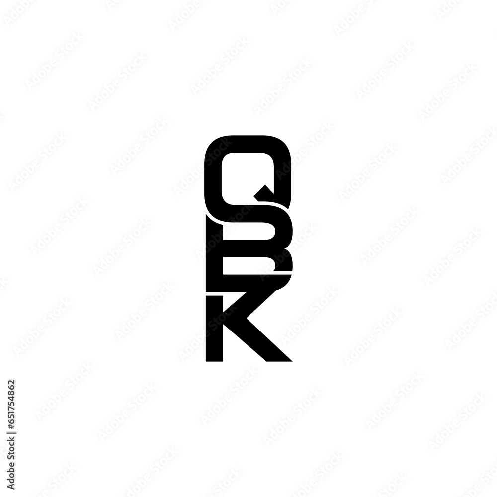 qbk initial letter monogram logo design qbk initial letter monogram logo design