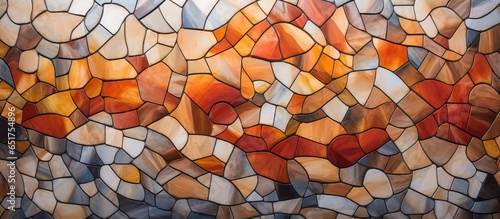 Abstract wall background featuring stone mosaic artwork