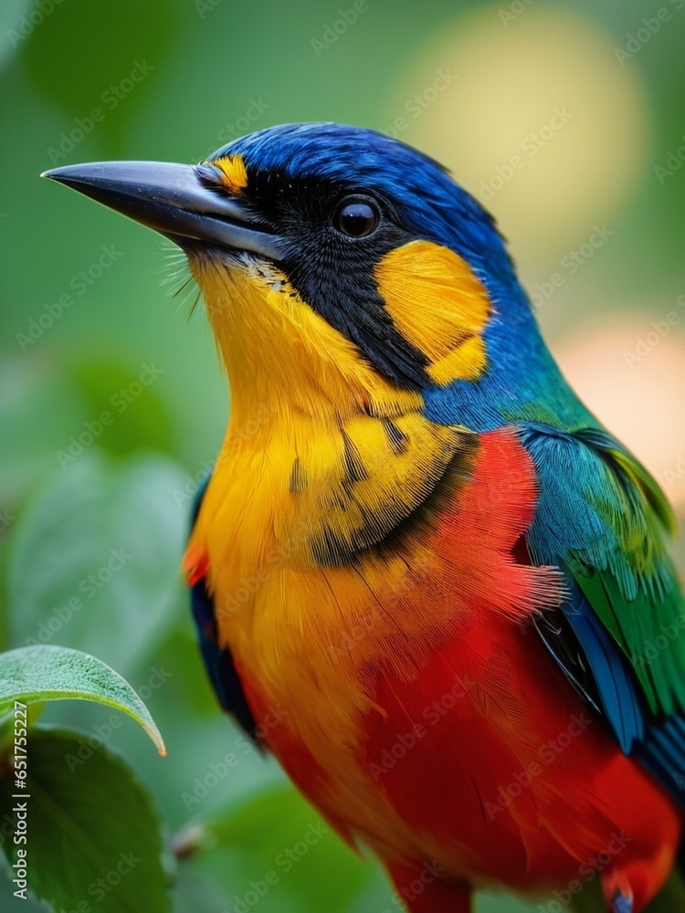 Captivating Close up of a Colorful Wildlife Bird. AI Generated. Captivating Close up of a Colorful Wildlife Bird. AI Generated.