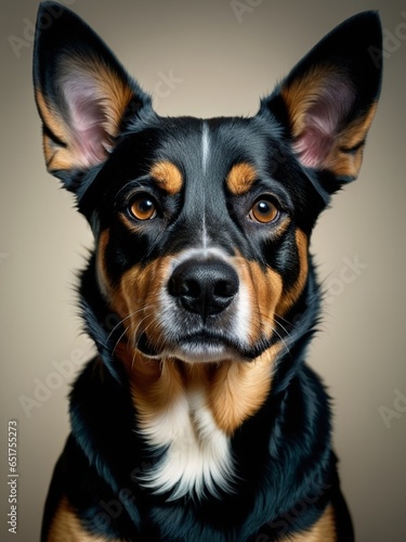 Intimate Portrait of a Beloved Dog. AI Generated.