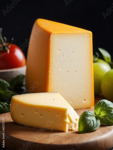 Organic Indulgence A Heavenly Dish with Cheese. AI Generated.