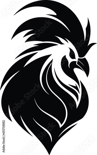 rooster Logo Monochrome Design Style photo