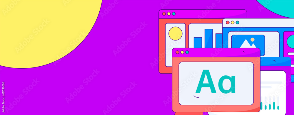 Notification announcement vector creative flat hand drawn illustration Notification announcement vector creative flat hand drawn illustration
