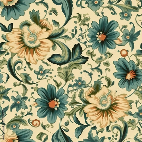 Traditional Vintage seamless pattern  AI Generated