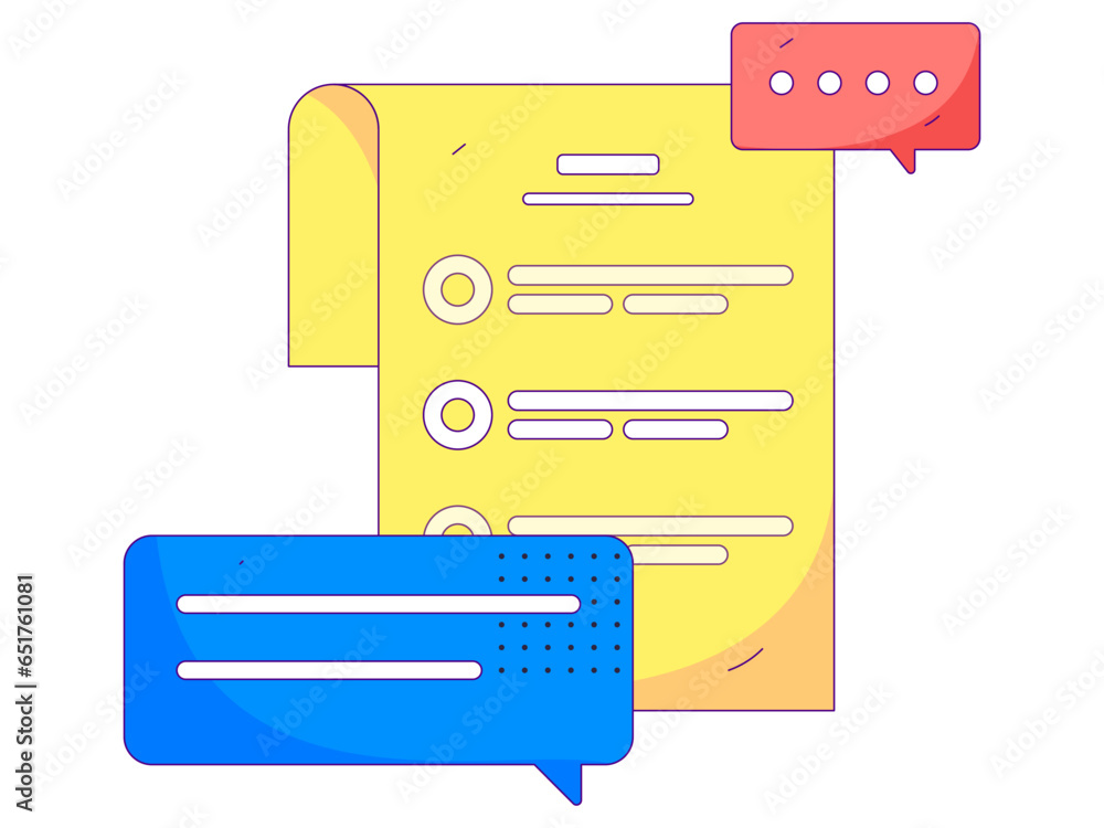 Invite friends to conduct questionnaire flat vector concept operation hand drawn illustration Invite friends to conduct questionnaire flat vector concept operation hand drawn illustration
