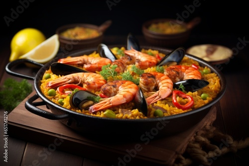A Scrumptious Spanish Delight: Capturing the Vibrant Colors and Irresistible Aromas of Traditional Paella