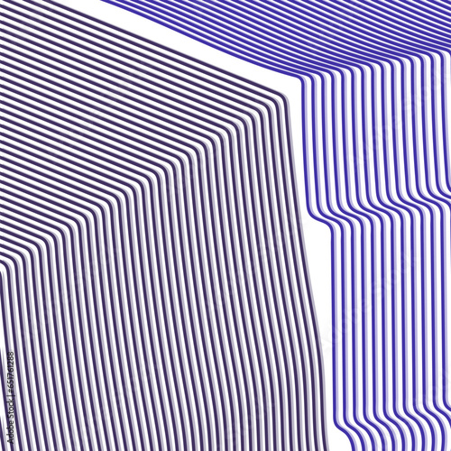 The canvas is divided into two unequal parts by striped curves of clusters