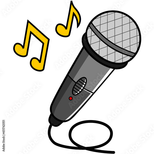 microphone emote vector illustration