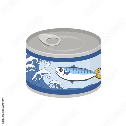 鯖の缶詰_ベクターイラスト