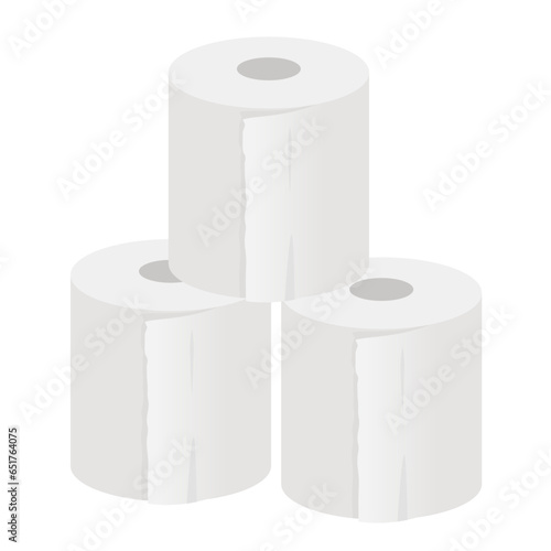 重ねたトイレットペーパー_ベクターイラスト