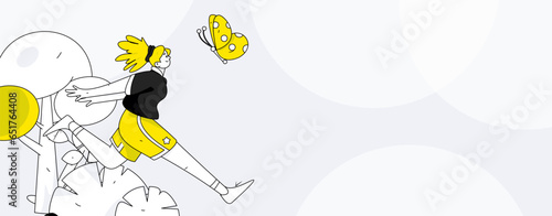 People exercising healthy running vector internet operation illustration