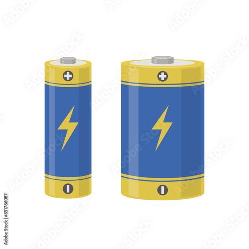 乾電池のベクターイラスト

