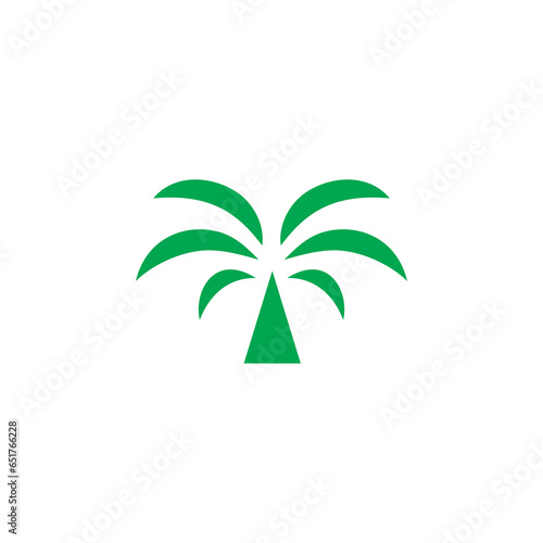 palm tree icon silhouette abstract