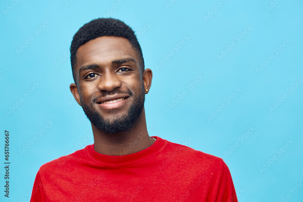 model man guy blue american red american background fashion portrait isolated african black model man guy blue american red american background fashion portrait isolated african black