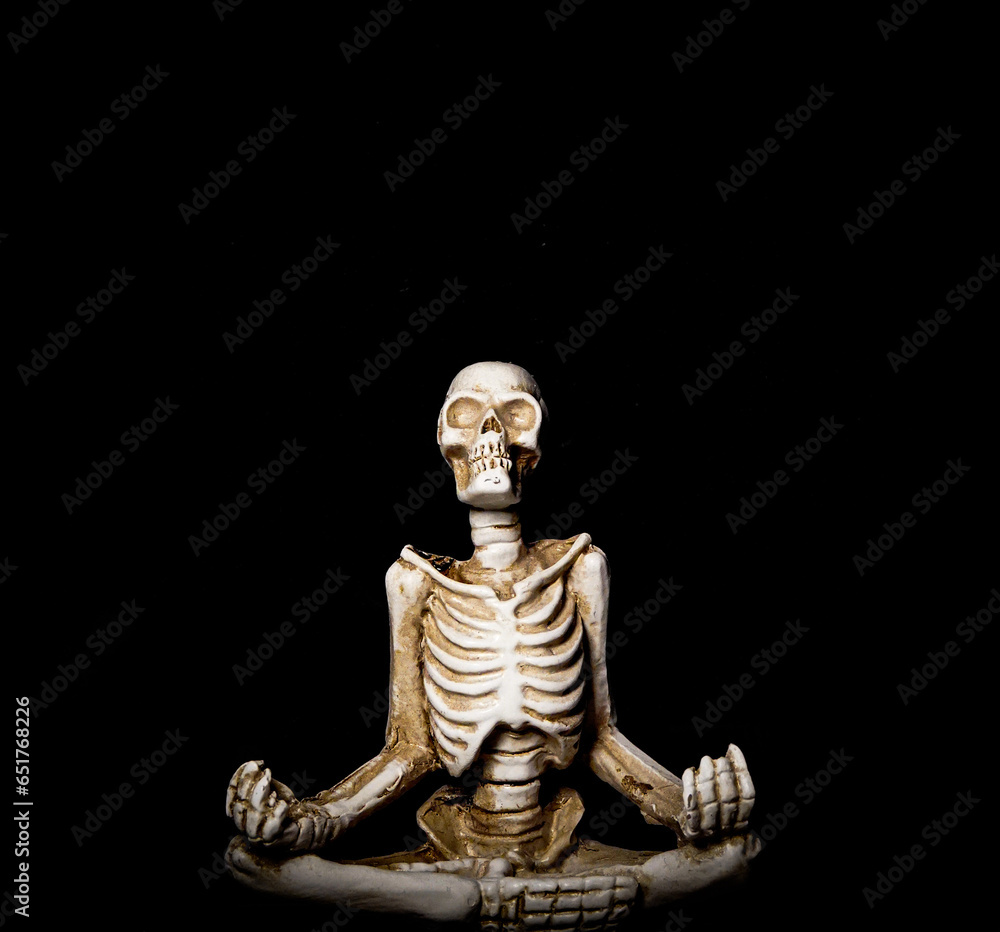 Yoga Skeleton in Meditation pose Halloween decoration
