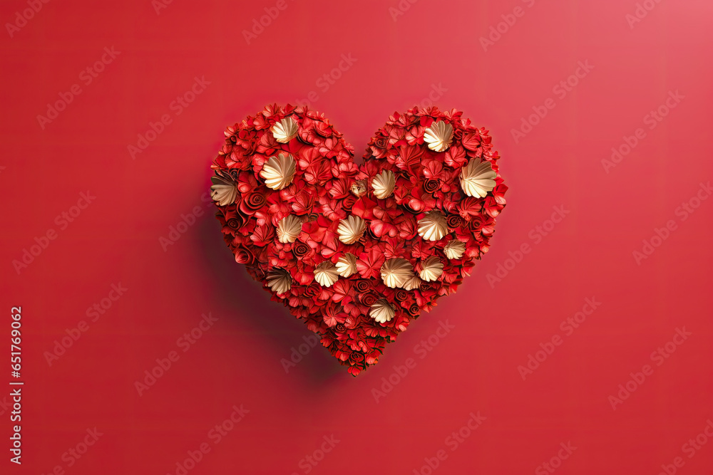 Heart love abstract shape valentines decoration, Generative AI Heart love abstract shape valentines decoration, Generative AI