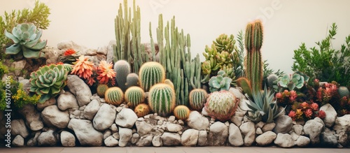 Cacti plants in yard