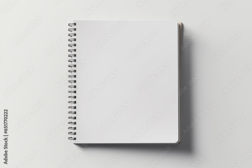 ai generated A blank notebook mockup with a top view perspective. ai generated A blank notebook mockup with a top view perspective.