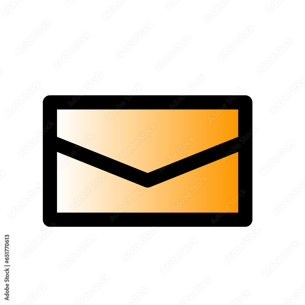 Orange Email Vector Icon Orange Email Vector Icon