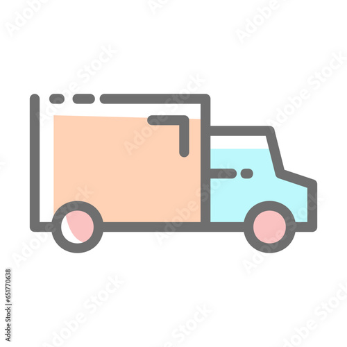 delivery pick up e commerce colored icon logo
