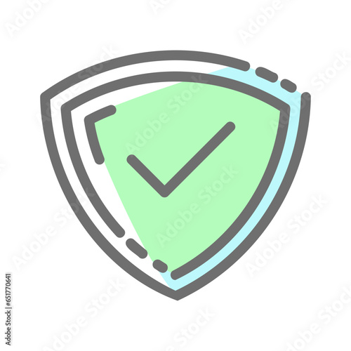 shield insurance protect e commerce colored icon logo
