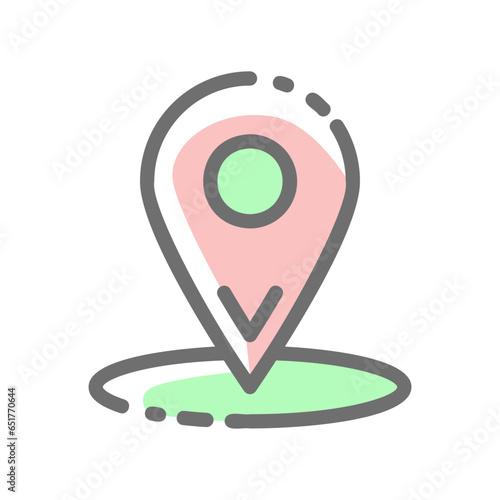 navigation location place e commerce colored icon logo
