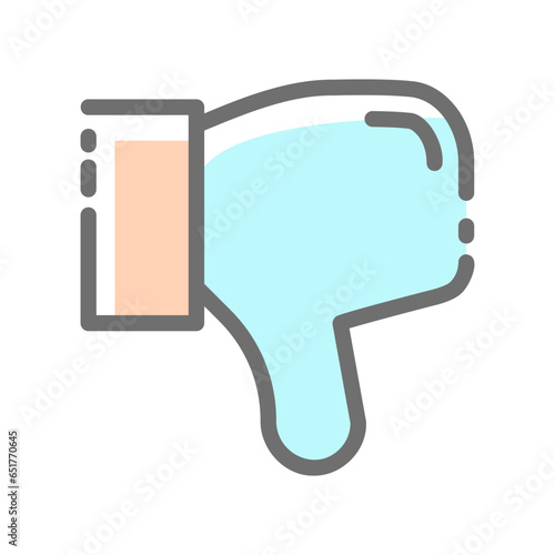 dislike hate media e commerce colored icon logo
