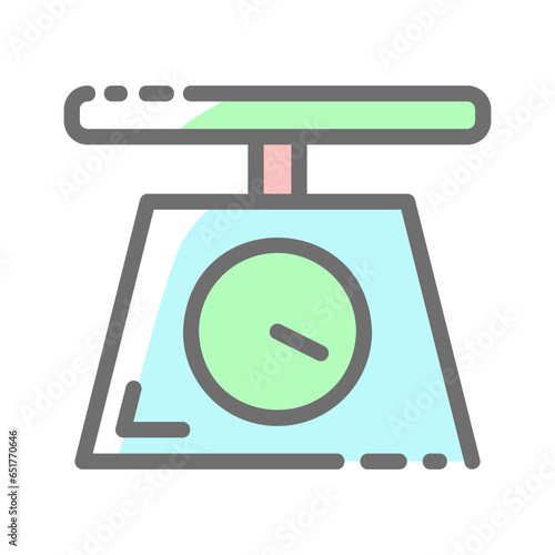 scale measurement weigh e commerce colored icon logo
