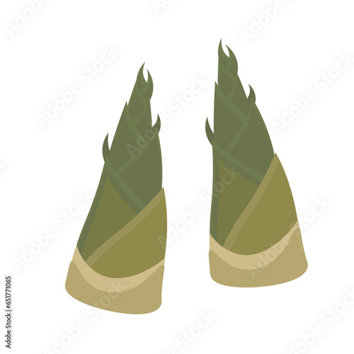 Logo illustration of natural bamboo shoots