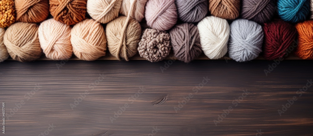 Knitting with natural colored yarn is a soothing hobby for reducing stress in cold weather Knitting with natural colored yarn is a soothing hobby for reducing stress in cold weather
