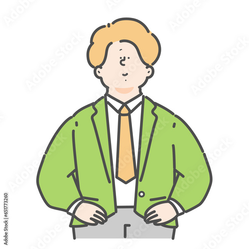 男性のビジネスパーソンのイラスト
