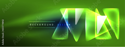 Neon lights hacking geometric background, virtual reality or artificial intelligence concept, cyberpunk geometric template for wallpaper, banner, presentation, background