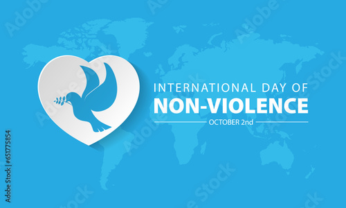 International Day Of Non Violence October 2nd Background Vector Illustration