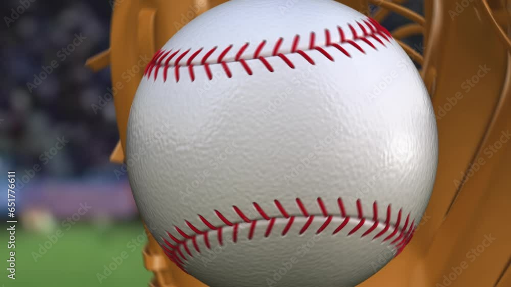 baseball background animation of ball and helmet field in player's bat